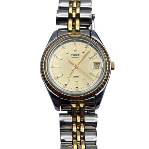 VTG Timex Quartz Womens Watch 25mm - Fresh Battery - Date - WR - Wrist 5.75